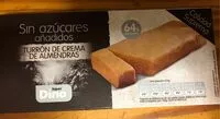 Mängden socker i Turrón de crema de almendras
