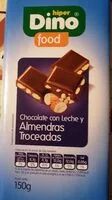 Mängden socker i Chocolate con leche y almendras troceadas