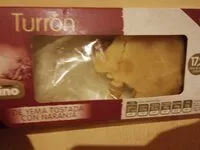 Mängden socker i Turrón de yema tostada con naranja