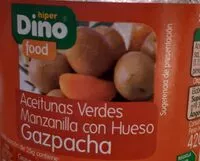 Mängden socker i Aceitunas verdes manzanilla con hueso gazpacha