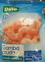 Mängden socker i Gamba cruda pelada mediana