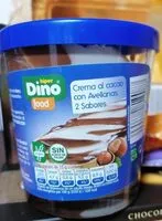 Mängden socker i Crema al cacao con avellanas 2 sabores