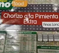 Mängden socker i Chorizo a la pimienta extra