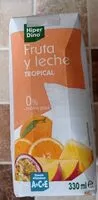 Mängden socker i Fruta y leche tropical
