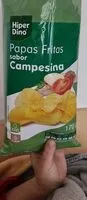 Mängden socker i Papas fritas sabor campesina