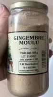 Mängden socker i Gingembre moulu