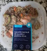 Mängden socker i Salmón salvaje de Alaska + quinoa roja