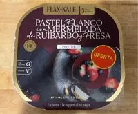 Mängden socker i Pastel blanco con mermelada de ruibarbo y fresa