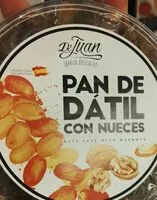Mängden socker i Pan de dátil con nueces