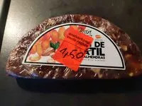 Mängden socker i dadelbrood met amandelen / pain de dattes aux amandes