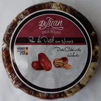 Mängden socker i Pan de dátil con nueces