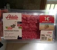 Mängden socker i Burger meat Picada de pavo