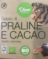 Mängden socker i Gelato di praline e cacao