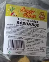 Mängden socker i tortilla chips redondos
