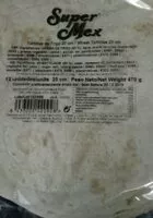 Mängden socker i Super mex tortilla de trigo