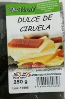 Mängden socker i Dulce de ciruela