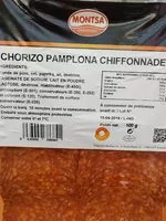Mängden socker i Chorizo pamplona chiffonnade