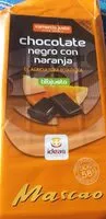 Mängden socker i Chocolate negro con naranja