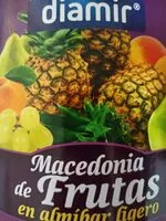 Mängden socker i Macedonia de frutas en almíbar ligero