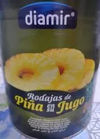 Mängden socker i Rodajas de piña en su jugo