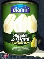 Mängden socker i Diamir mitades de pera en almibar ligero