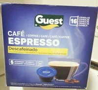 Mängden socker i Café espresso descafeinado