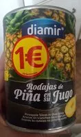 Mängden socker i Rodajas de piña en su jugo