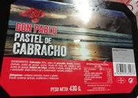 Mängden socker i Pastel de cabracho