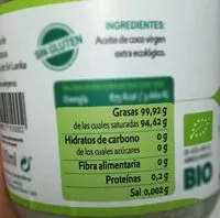 Mängden socker i Toobio Aceite de Coco virgen extra