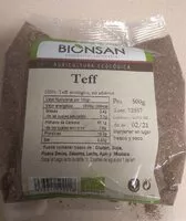 Mängden socker i Teff, ecológico