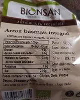 Mängden socker i Arroz basmati integral