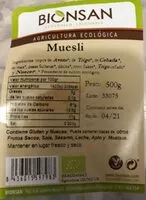 Mängden socker i Muesli Agricultura ecológica