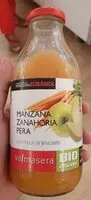 Mängden socker i Néctar de manzana, zanahoria y pera bio orgánico