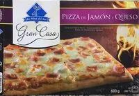 Mängden socker i Pizza de jamón y queso