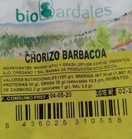 Mängden socker i Chorizo barbacoa