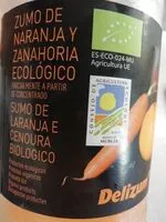 Mängden socker i Zumo de naranja y zanahoria ecológico