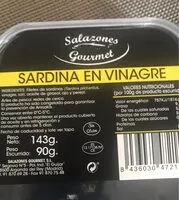 Mängden socker i Sardinas en vinagre