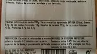 Mängden socker i Macarrones de pages