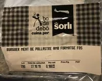 Mängden socker i Hamburguesa de pollo