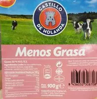 Mängden socker i Castillo de Holanda Menos Grasa