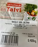 Mängden socker i Arrehlo sopa juliana