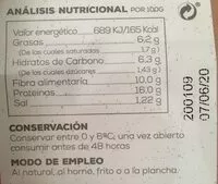 Mängden socker i Bioburger vegetal champiñon