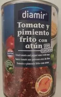 Mängden socker i Tomate y pimiento frito con atún