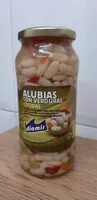 Mängden socker i Alubias con verduras cocidas
