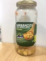 Mängden socker i Garbanzos con verduras cocidos