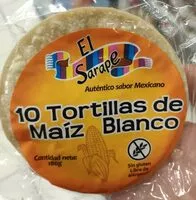 Mängden socker i 10 tortitas de maiz blanco