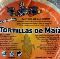Mängden socker i Tortillas de maiz