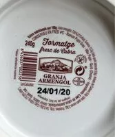 Mängden socker i Queso fresco de cabra