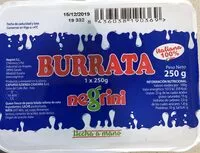 Mängden socker i Burrata