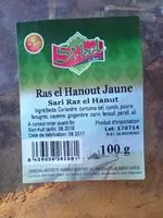 Mängden socker i Ras El Hanout Jaune 100g - Choumicha Saveurs - ...